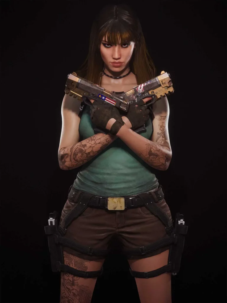 Cyberpunk 2077 Lara Croft mod