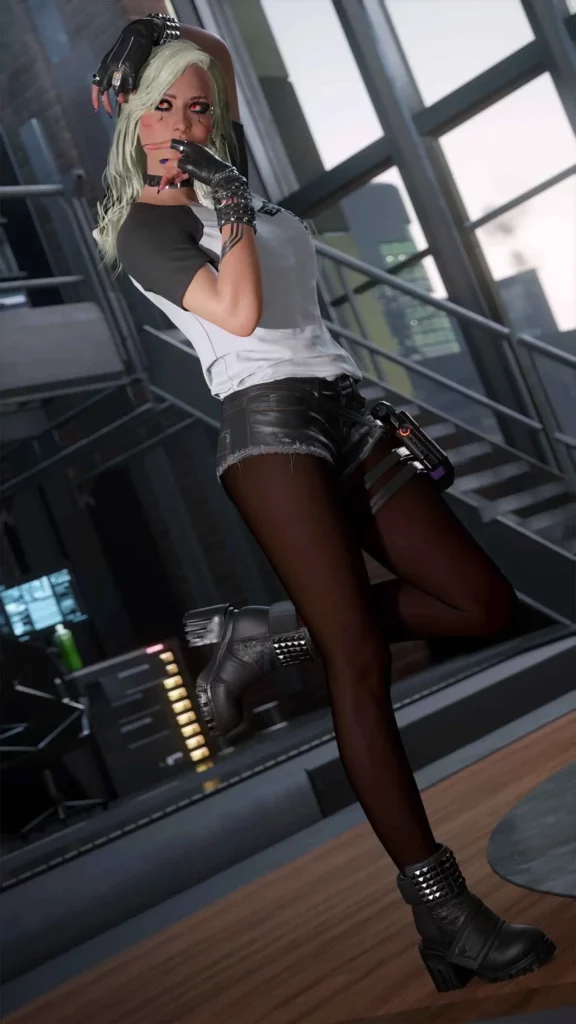 Cyberpunk 2077 mod Nylon Pantyhose and Tights for V