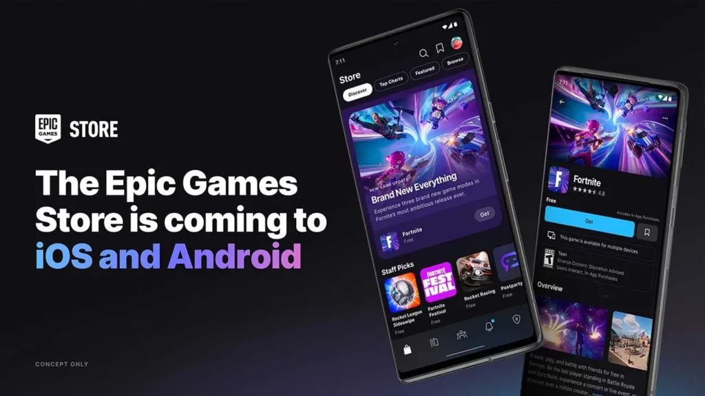 Epic Games Store w wersji na telefony. Tak może wyglądać aplikacja.