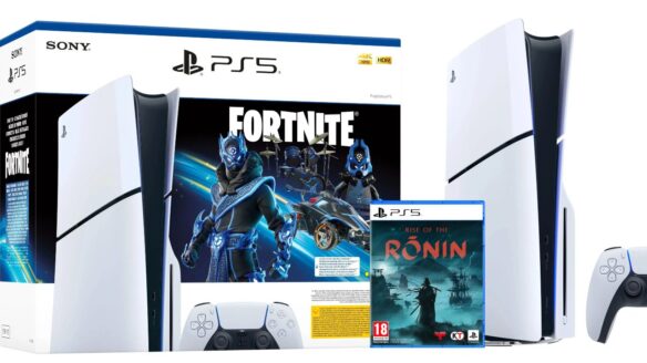 Konsola Sony PS5 Slim D Chassis z napędem w edycji Fortnite Cobalt + Rise of the Ronin