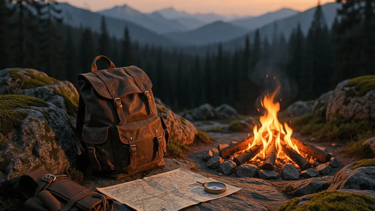 Abandoned traveler campsite in wilderness at dusk symbolizing Outward 2 game delay