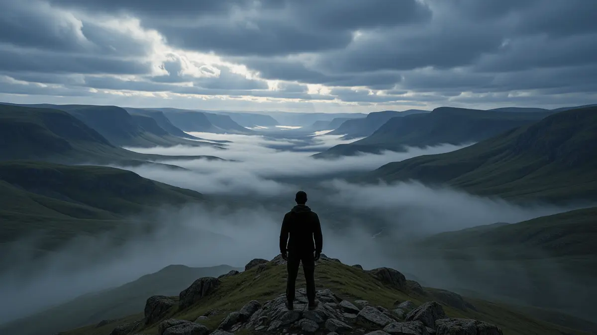 Lone survivor overlooking vast procedural wilderness in PlayerUnknown's Survival Game