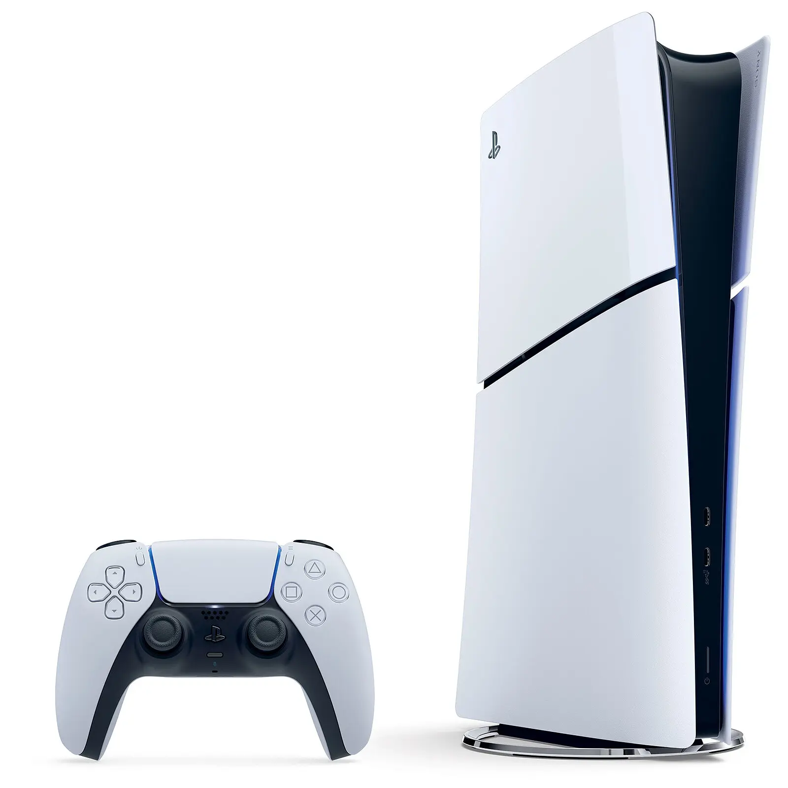PlayStation 5 Digital Edition console with a DualSense controller.